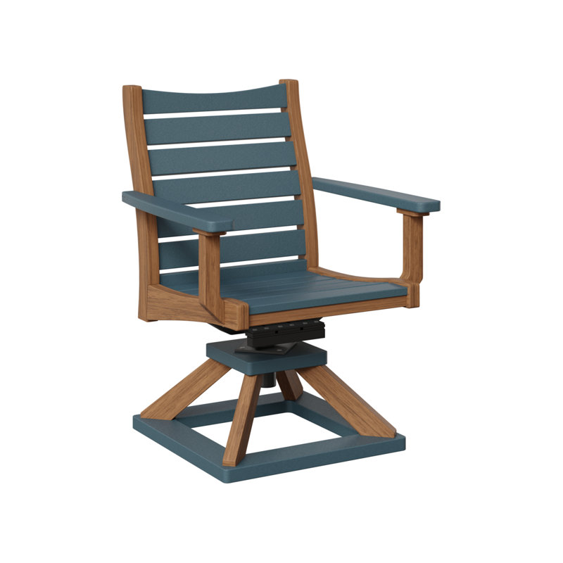 Chaise berçante pivotante Berlin Gardens Bristol, Dark Blue/Antique Mahogany