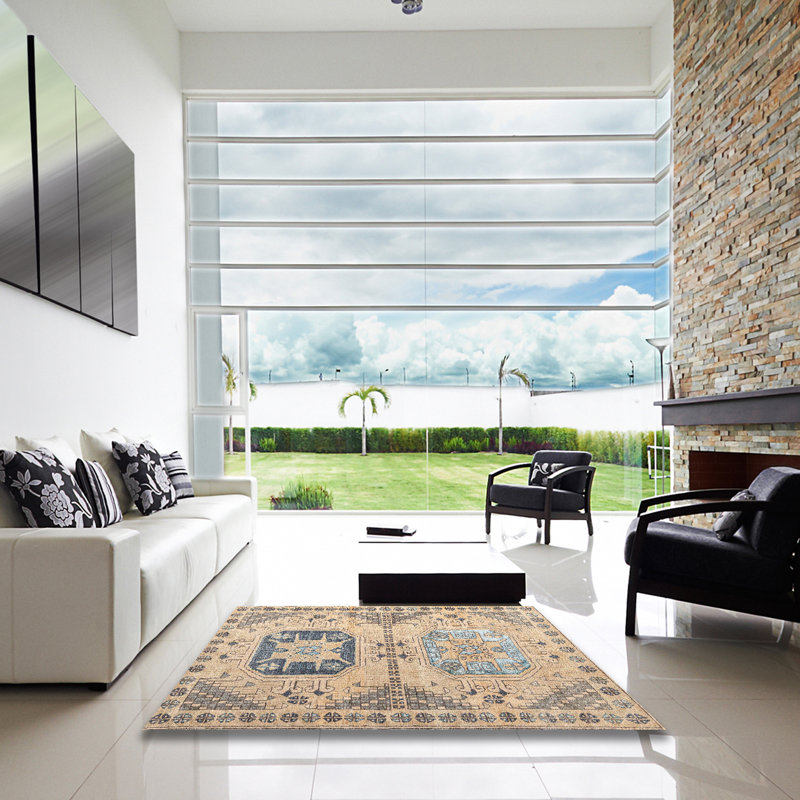 Abstract Indoor Rug, Square 5'
