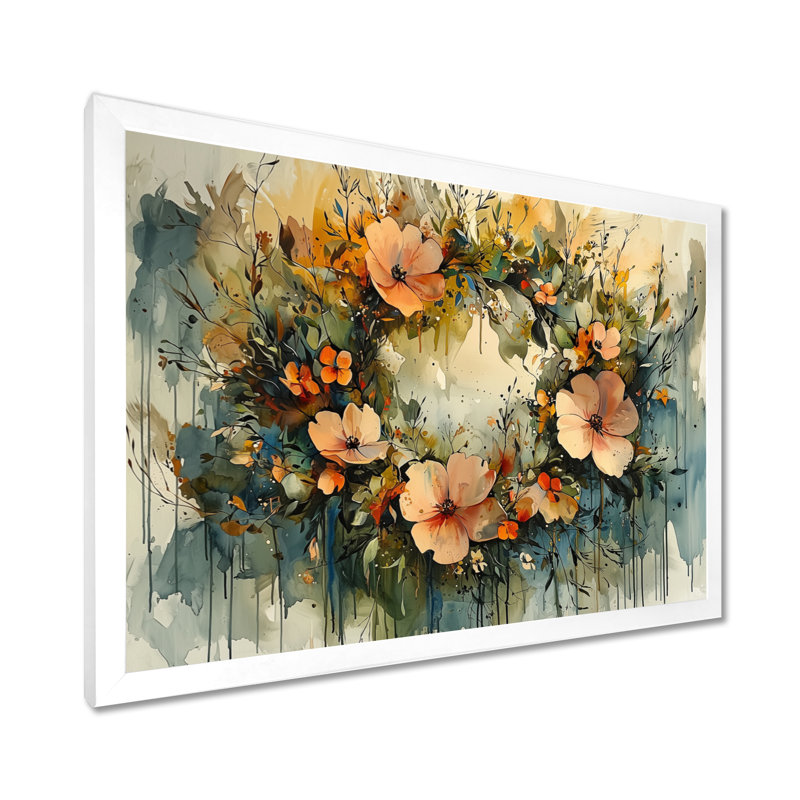 Couronne de perles Iknoor, symphonie II - art mural couronne, H 34 po x l 44 po, Reproduction encadrée d'une seule photo