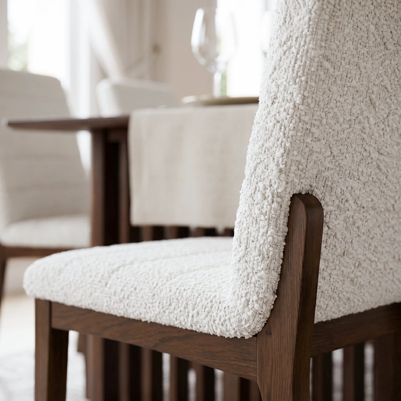 Chaise d'appoint Zaliya, Boucle blanc