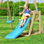 Portique en bois avec glissade, aire de jeu extérieure-101535283