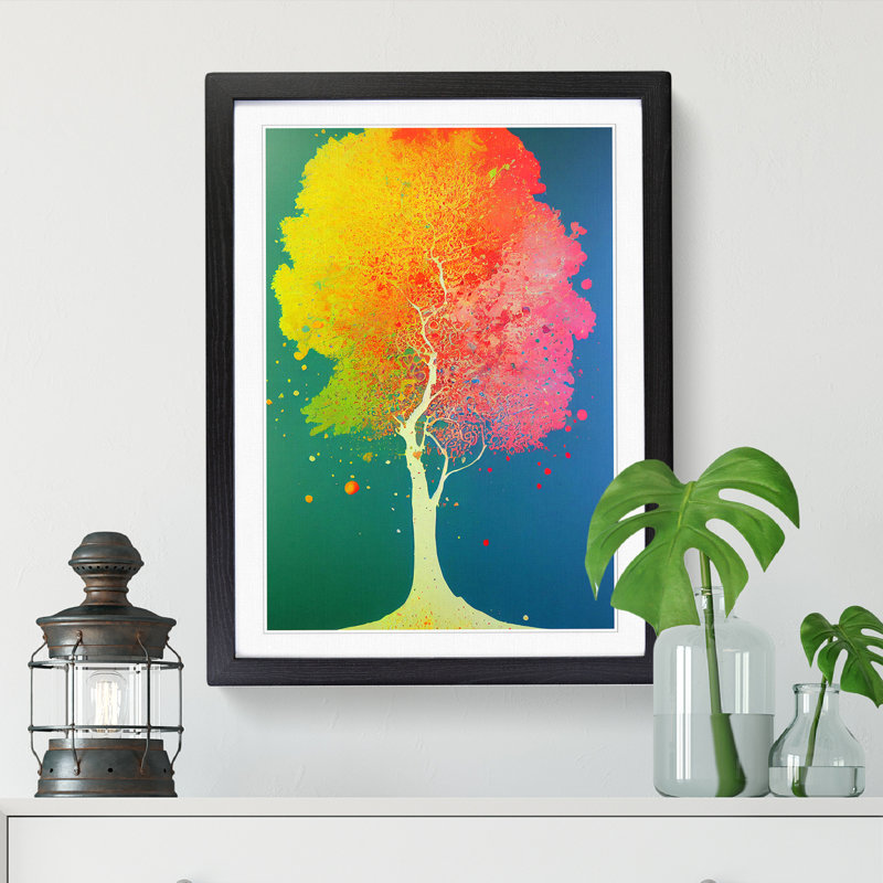 FRM-V0523-106X Apple Tree Vol.2 - Single Picture Frame Print, 34cm H x 25cm W x 2cm D, Walnut Framed