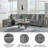 Ikumi Upholstered L-Shaped Sectional-90630249-90630250