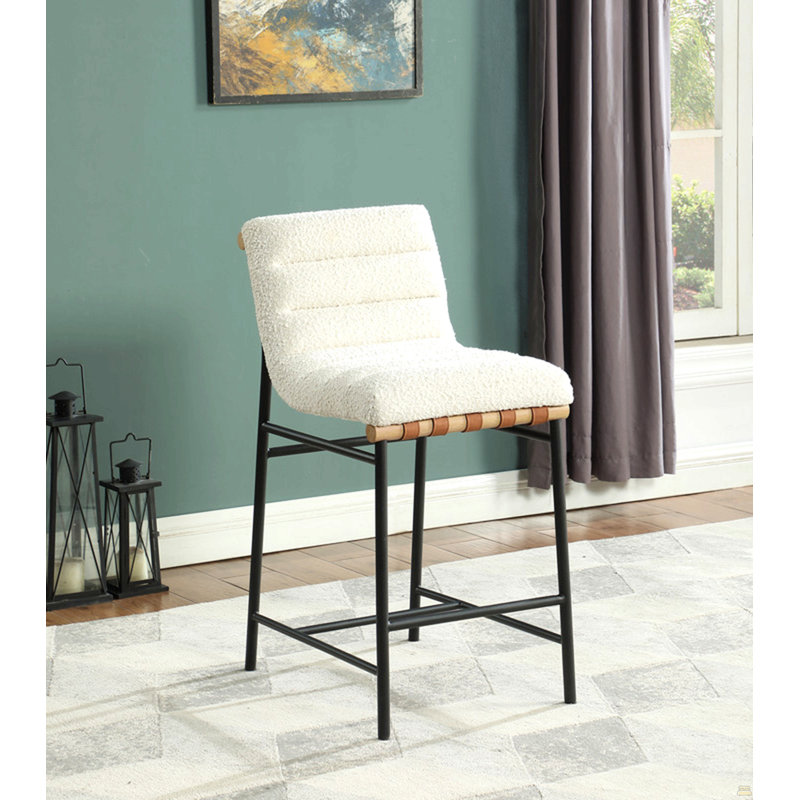 Chaise l 17,75 po Boucle, Blanc