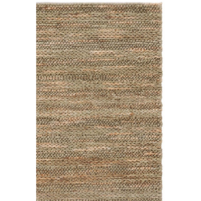 Tapis vert / naturel en jute tissé à la main Natural Fibre Couture 101