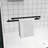 58" High Double Sliding Shower Enclosure, 1/4" (6mm) Clear Tempered Glass, Stainless Steel Handle, Reversible Installation, Waterproof Aluminum Frame Bathtub Screen, & Black Hardware, Easy