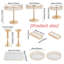 Ensemble de présentoirs à gâteaux en or 10 pièces - Présentoirs à petits gâteaux en métal pour fêtes, mariages et utilisation quotidienne