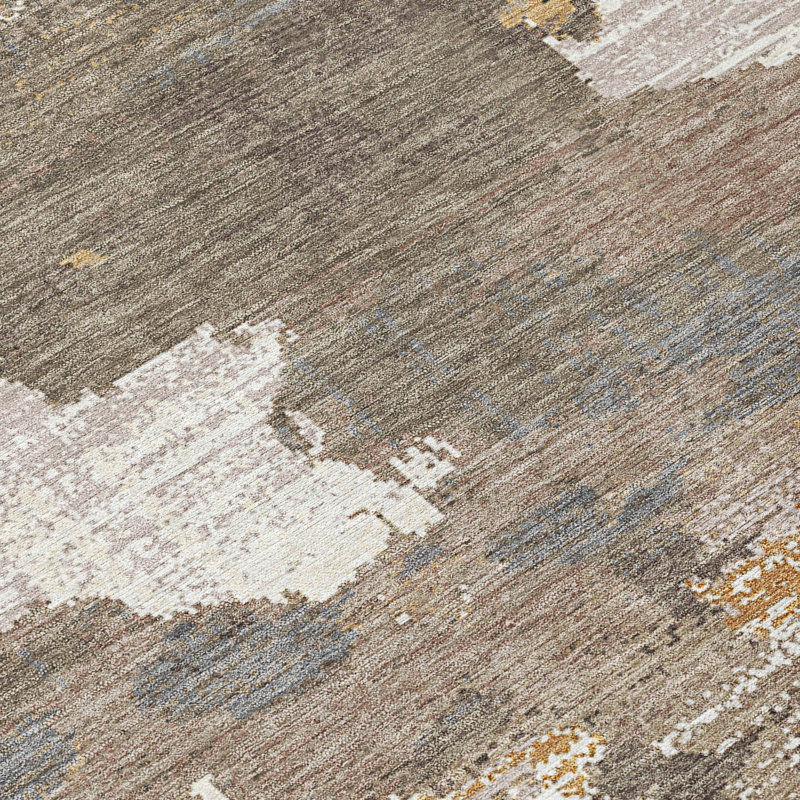 Machine Washable Indoor/Outdoor Chantille ACN2434 Abstract Rug, 2'6" x 3'10", Brown