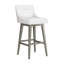 Tabouret pivotant à hauteur réglable en bois et rembourré Dorreen-2124057977-2124057978