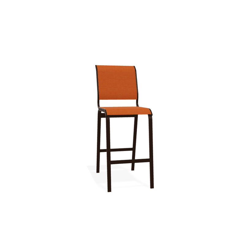 Tabouret de bar 29,5 po Holna, Kona texturé, Toile Sunbrella® tangerine