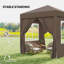 Outsunny 2 x 2 m Garden Pop Up Gazebo with Sidewalls Water Resistant-1593989490
