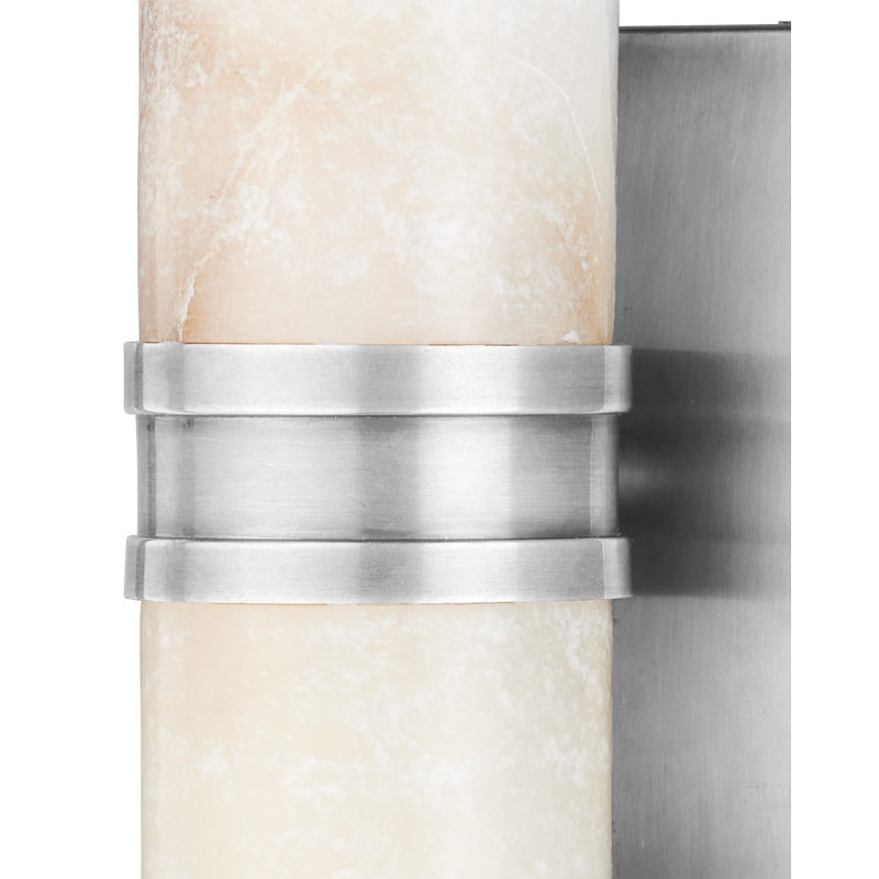 Petite applique murale Brenham, Naturel / nickel, H 4,5 po x l 14,5 po x P 5 po, 6
