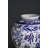 8.5X8.5X9" Blue & White Decorative Vase