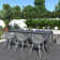 Amazonia Outdoor Patio Ammelie Aluminum Rectangular Dining Table
