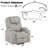Light Gray Chenille Recliner W/Power Lift & Massage
