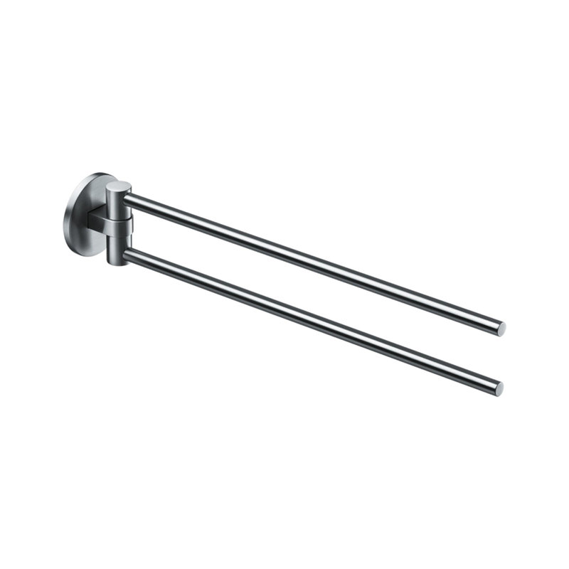 Double Wall Mounted Towel Bar, Polished