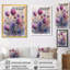 Matinée d'été, chardon mauve, fleurs - chardon, art mural-866129991-866129995