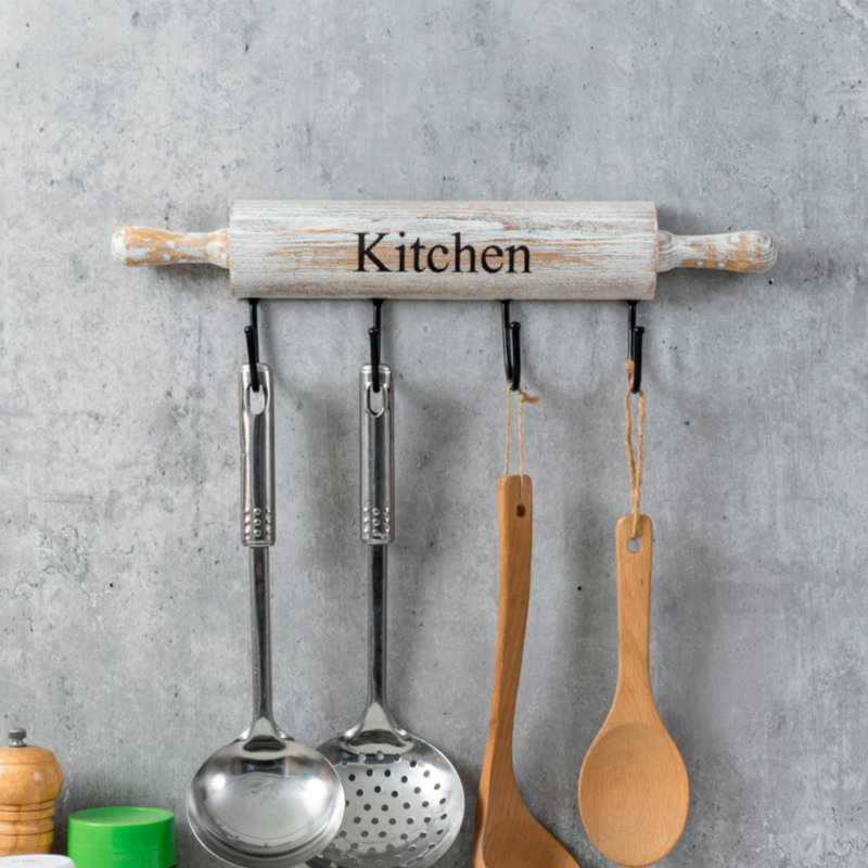 Wood Novelty Utensil Storage Set