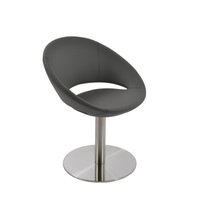 Crescent Upholstered Solid Back Side Chair