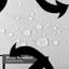Rideau de douche sans couture à motif abstrait noir avec 12 crochets-1187900280