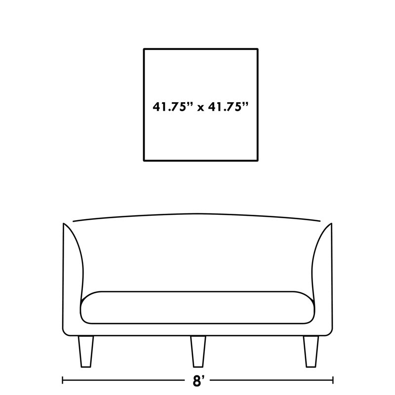 What's Expected Print, 41.75" H x 41.75" W, Image Brush Gel