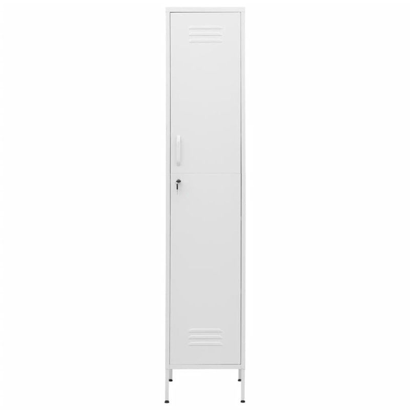 Metal Storage Cabinet Storage Locker Organizer for School Office Steel, White