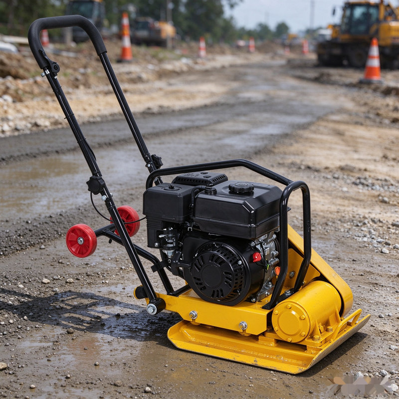 Compacteur à gaz 7HP avec moteur 212cc, 5 600 VPM et force de compactage 4 200 lb | Robuste pour sols, gravier et asphalte