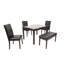 Ensemble repas 5 pièces avec chaises et banc