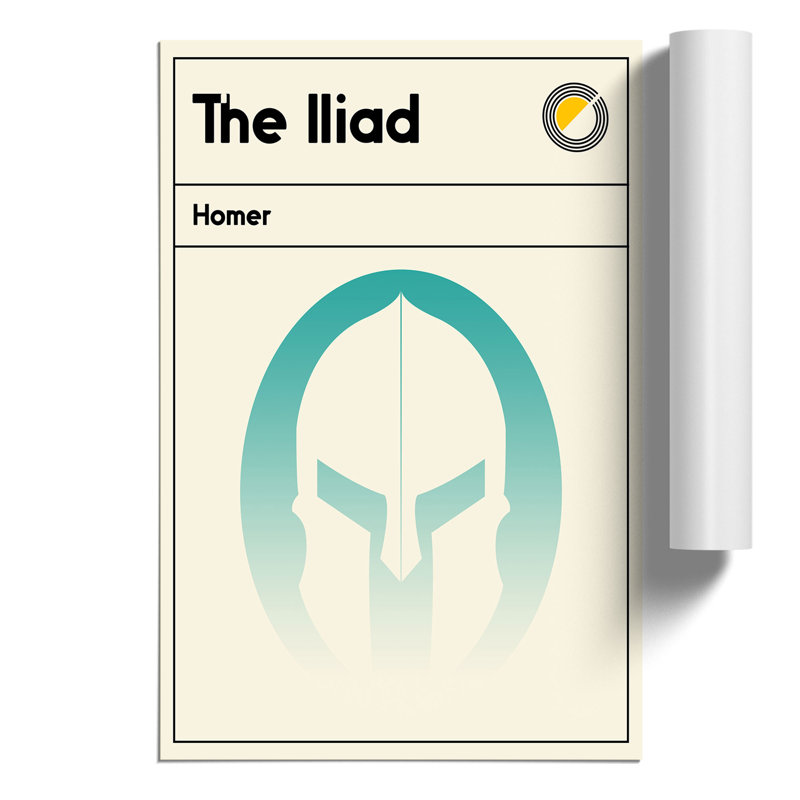 Book Cover the Iliad Homer - Frameless Print, 59cm H x 42cm W x 0.1cm D