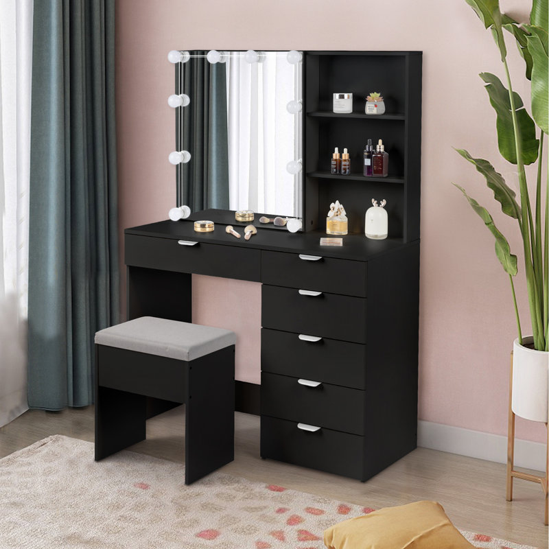 Coiffeuse Aleric, Noir