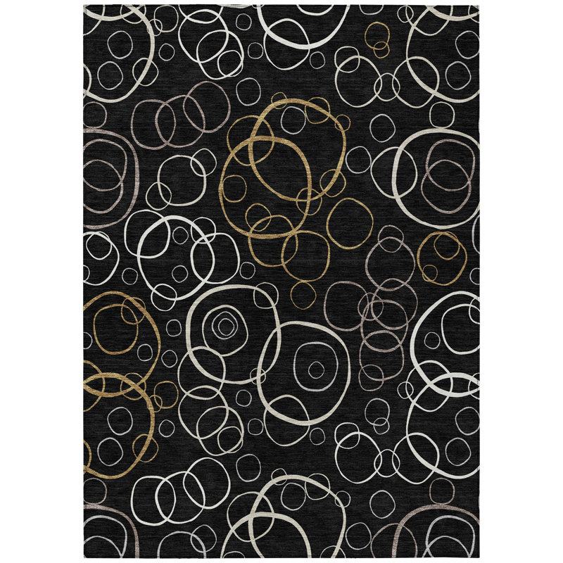 Machine Washable Indoor/Outdoor Kugler ACN2408 Geometric Rug, Rectangle 8' x 10'