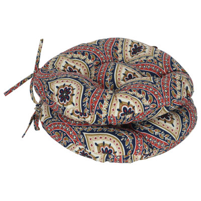 16-Inch Round Outdoor Tufted Chair Cushions (Set Of 2) by Winston Porter