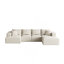 Ensemble de canapé modulaire rembourré moderne, canapé modulaire en forme de L de 132 po avec 6 oreillers-336428394