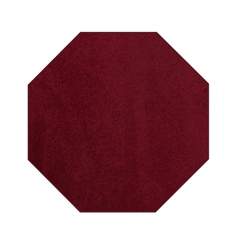 Modern Plush Pet and Kids Friendly Solid Color Burgundy Area Rugs, Stain & Fade Resistance, Perfect for Living Room, Dining Room, Bedroom, Playroom and Kidsroom, Event, Wedding, Amberia Binded Rug