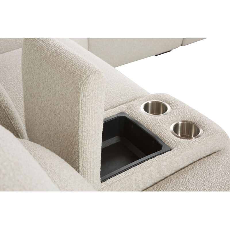 Canapé modulaire inclinable électrique avec console Chad