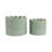 Weeda Decorative Planters Ceramic And Stoneware With Textured Scallop Design And Curved Rim Detailing Set Of 2-899253803-899253801