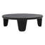 Finnley 50" Round Mindi Wood Coffee Table, Black