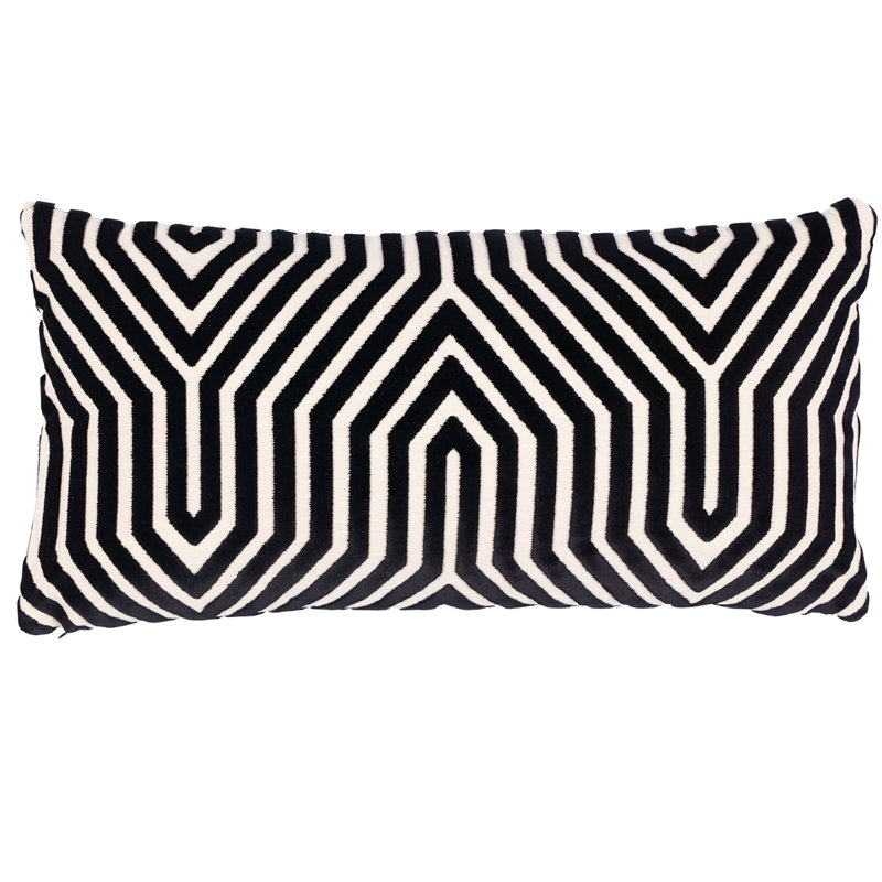 Schumacher x Mary McDonald Vanderbilt Velvet Pillow, Noir