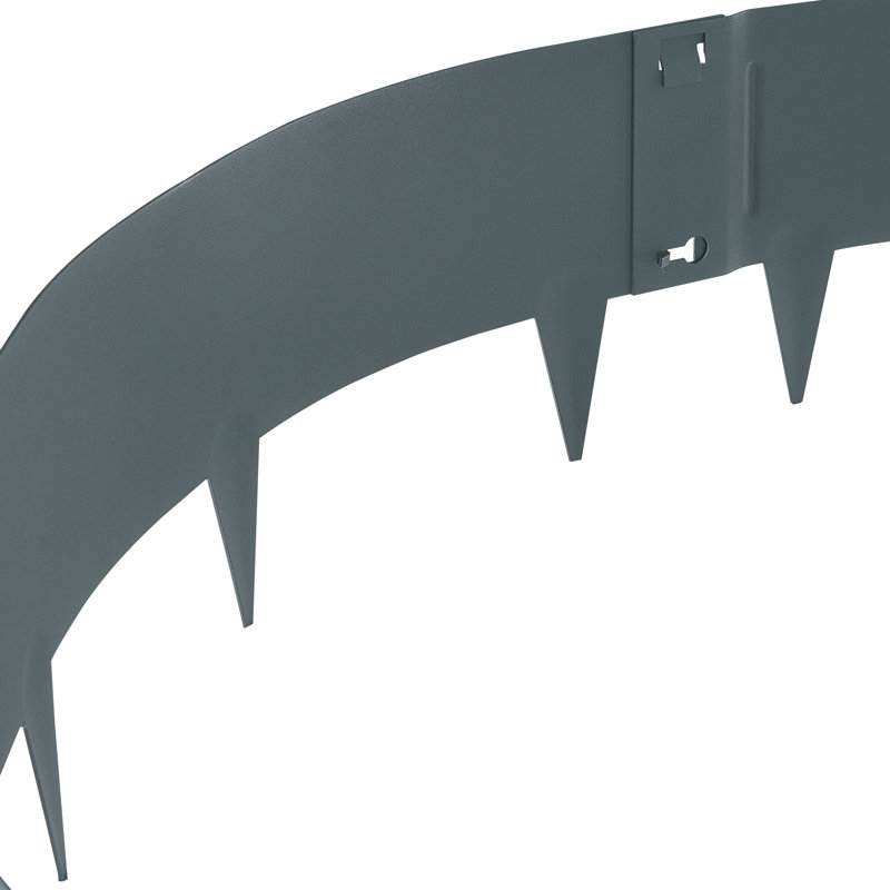Dark Gray Steel Flexible Garden Landscape Edging Set