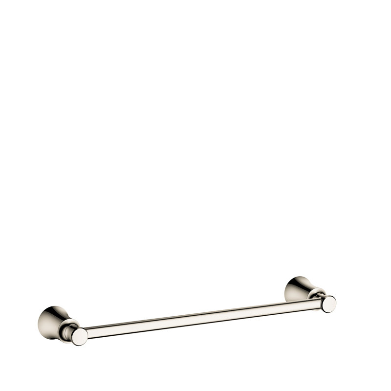 Barre à serviettes murale Joleena, Nickel poli, H 2,21 po x L 20 po x P 3,98 po
