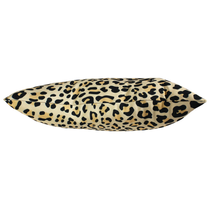 Animal Print Reversible Throw Pillow, Tan/Black