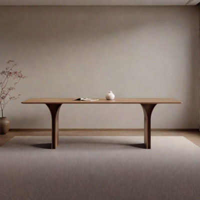 Italian Minimalist Walnut Dining Table