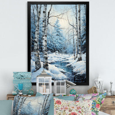 Birch Woods Winter Moonrise V