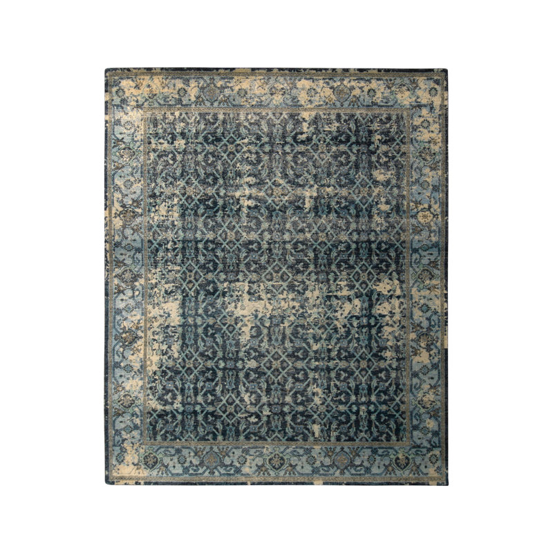 Hand-Knotted Herati Rug Blue Classic Pattern By Rug & Kilim, Rectangle 15' x 24'
