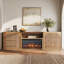 Meuble télé Jagger 105 po avec foyer de 36 po et tiroir, couleur camel-1468641949