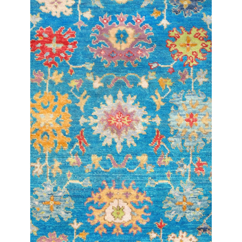 Oushak Oriental Area Rug in Turquoise