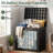 35 Gallon Black Decorative Print Resin Deck Box with Decorative Printed Panels