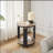 Rustic Wood Side Table with Black Metal Frame