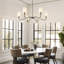 Lustre classique de 47 po avec abat-jour en lin blanc-2124316577