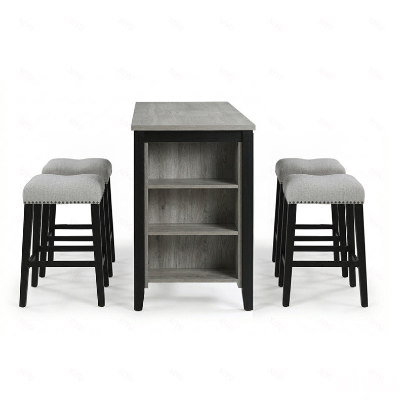 Ensemble de comptoir 5 pièces, Gris clair